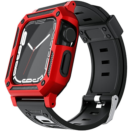 Military Silicone Watch Band + Watch Case Set, For Apple Watch Series 9/8/7 45mm, For Apple Watch Series 9/8/7 41mm - DealBuddy