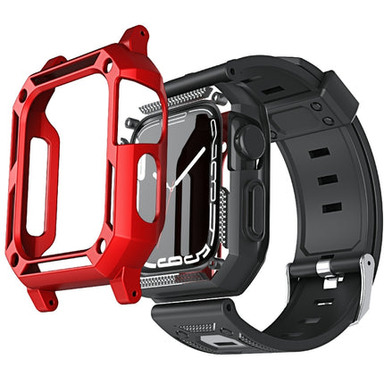 Military Silicone Watch Band + Watch Case Set, For Apple Watch Series 9/8/7 45mm, For Apple Watch Series 9/8/7 41mm - DealBuddy
