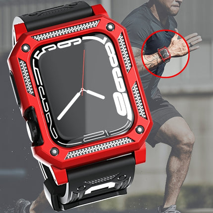Military Silicone Watch Band + Watch Case Set, For Apple Watch Series 9/8/7 45mm, For Apple Watch Series 9/8/7 41mm - DealBuddy