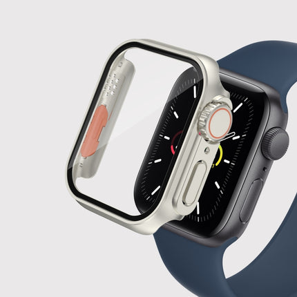 For Apple Watch Series 9 / 8 / 7 45mm Film PC Watch Case with Detachable Button