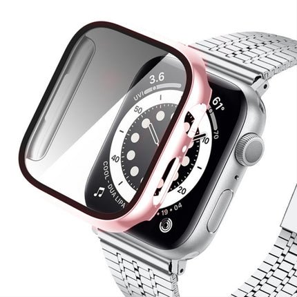Tempered Glass Film Plating PC Watch Case, For Apple Watch Series 9 / 8 & 7 45mm, For Apple Watch Series 9 / 8 & 7 41mm - DealBuddy