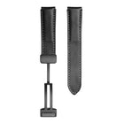 For Samsung Galaxy Watch5 40mm / 44mm Plain Weave Genuine Leather Watch Band, Black Buckle, Silver Buckle - DealBuddy