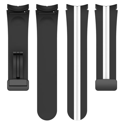 Two-color Stripe Silicone Watch Band, For Samsung Galaxy Watch5 Pro - DealBuddy