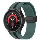 Two-color Stripe Silicone Watch Band, For Samsung Galaxy Watch5 Pro - DealBuddy
