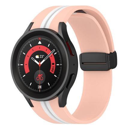 Two-color Stripe Silicone Watch Band, For Samsung Galaxy Watch5 Pro - DealBuddy
