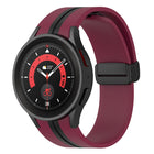 Two-color Stripe Silicone Watch Band, For Samsung Galaxy Watch5 Pro - DealBuddy