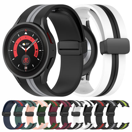 Two-color Stripe Silicone Watch Band, For Samsung Galaxy Watch5 Pro - DealBuddy