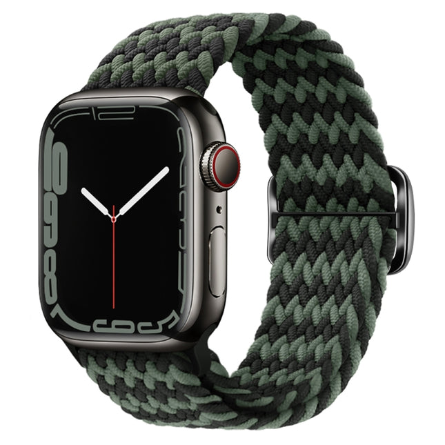 Buckle Nylon Braided Watch Band, For Apple Watch Ultra 49mm / Series 8&7 45mm / SE 2&6&SE&5&4 44mm / 3&2&1 42mm - DealBuddy