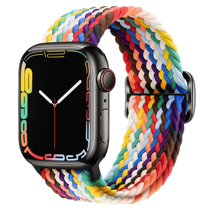 Buckle Nylon Braided Watch Band, For Apple Watch Series 8&7 41mm / SE 2&6&SE&5&4 40mm / 3&2&1 38mm, For Apple Watch Series 8&7 41mm / SE 2 - DealBuddy