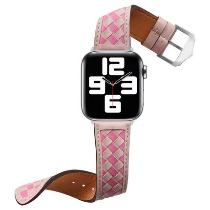 Braided Genuine Leather Watch Band, For Apple Watch Ultra 49mm / Series 8&7 45mm / SE 2&6&SE&5&4 44mm / 3&2&1 42mm, For Apple Watch Series 8&7 41mm / SE 2&6&SE&5&4 40mm / 3&2&1 38mm - DealBuddy