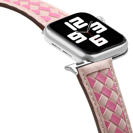 Braided Genuine Leather Watch Band, For Apple Watch Ultra 49mm / Series 8&7 45mm / SE 2&6&SE&5&4 44mm / 3&2&1 42mm, For Apple Watch Series 8&7 41mm / SE 2&6&SE&5&4 40mm / 3&2&1 38mm - DealBuddy
