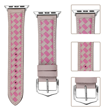 Braided Genuine Leather Watch Band, For Apple Watch Ultra 49mm / Series 8&7 45mm / SE 2&6&SE&5&4 44mm / 3&2&1 42mm, For Apple Watch Series 8&7 41mm / SE 2&6&SE&5&4 40mm / 3&2&1 38mm - DealBuddy