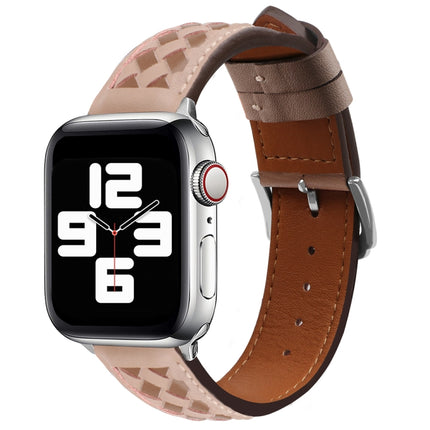 Braided Genuine Leather Watch Band, For Apple Watch Ultra 49mm / Series 8&7 45mm / SE 2&6&SE&5&4 44mm / 3&2&1 42mm, For Apple Watch Series 8&7 41mm / SE 2&6&SE&5&4 40mm / 3&2&1 38mm - DealBuddy