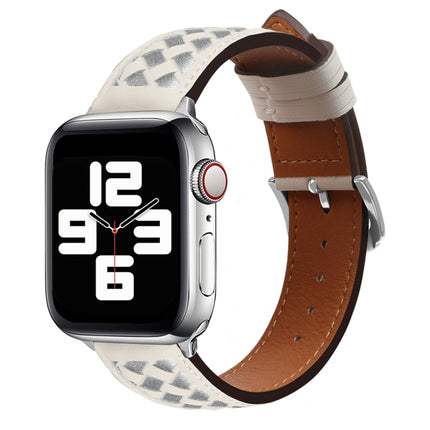 Braided Genuine Leather Watch Band, For Apple Watch Ultra 49mm / Series 8&7 45mm / SE 2&6&SE&5&4 44mm / 3&2&1 42mm, For Apple Watch Series 8&7 41mm / SE 2&6&SE&5&4 40mm / 3&2&1 38mm - DealBuddy
