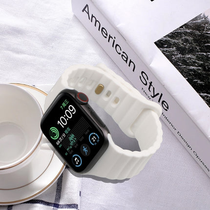 Reverse Buckle Silicone Watch Band, For Apple Watch Ultra 49mm / Series 8&7 45mm / SE 2&6&SE&5&4 44mm / 3&2&1 42mm, For Apple Watch Series 8&7 41mm / SE 2&6&SE&5&4 40mm / 3&2&1 38mm - DealBuddy