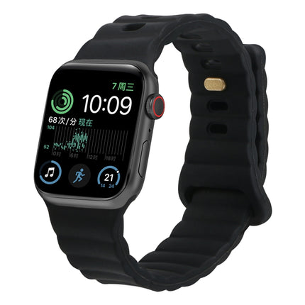Reverse Buckle Silicone Watch Band, For Apple Watch Ultra 49mm / Series 8&7 45mm / SE 2&6&SE&5&4 44mm / 3&2&1 42mm, For Apple Watch Series 8&7 41mm / SE 2&6&SE&5&4 40mm / 3&2&1 38mm - DealBuddy