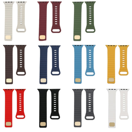 Reverse Buckle Silicone Watch Band, For Apple Watch Ultra 49mm / Series 8&7 45mm / SE 2&6&SE&5&4 44mm / 3&2&1 42mm, For Apple Watch Series 8&7 41mm / SE 2&6&SE&5&4 40mm / 3&2&1 38mm - DealBuddy