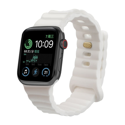 Reverse Buckle Silicone Watch Band, For Apple Watch Ultra 49mm / Series 8&7 45mm / SE 2&6&SE&5&4 44mm / 3&2&1 42mm, For Apple Watch Series 8&7 41mm / SE 2&6&SE&5&4 40mm / 3&2&1 38mm - DealBuddy