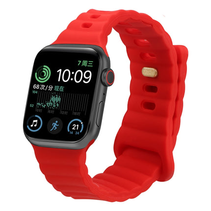 Reverse Buckle Silicone Watch Band, For Apple Watch Ultra 49mm / Series 8&7 45mm / SE 2&6&SE&5&4 44mm / 3&2&1 42mm, For Apple Watch Series 8&7 41mm / SE 2&6&SE&5&4 40mm / 3&2&1 38mm - DealBuddy
