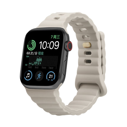 Reverse Buckle Silicone Watch Band, For Apple Watch Ultra 49mm / Series 8&7 45mm / SE 2&6&SE&5&4 44mm / 3&2&1 42mm, For Apple Watch Series 8&7 41mm / SE 2&6&SE&5&4 40mm / 3&2&1 38mm - DealBuddy