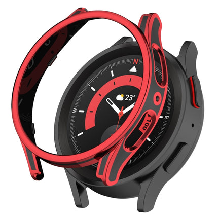 Hanging Sculpture Two-color Protective Watch Case with Tempered Glass Film, For Samsung Galaxy Watch5 Pro 45mm, For Samsung Galaxy Watch5 40mm, For Samsung Galaxy Watch5 44mm, For Samsung Galaxy Watch4 40mm, For Samsung Galaxy Watch4 44mm - DealBuddy