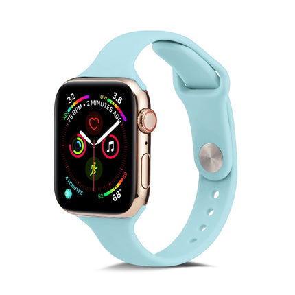 Thin Silicone Replacement Wrist Strap Watchband, For Apple Watch 5/4 44mm & 3/2/1 42mm, For Apple Watch 5/4 40mm & 3/2/1 38mm - DealBuddy