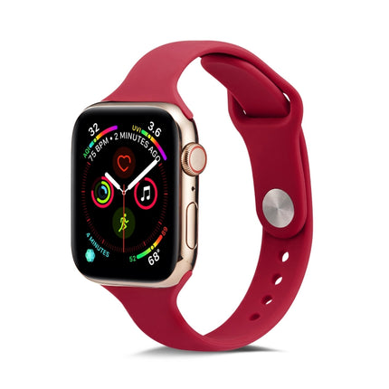 Thin Silicone Replacement Wrist Strap Watchband, For Apple Watch 5/4 44mm & 3/2/1 42mm, For Apple Watch 5/4 40mm & 3/2/1 38mm - DealBuddy