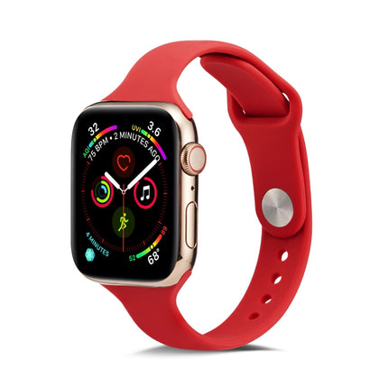 Thin Silicone Replacement Wrist Strap Watchband, For Apple Watch 5/4 44mm & 3/2/1 42mm, For Apple Watch 5/4 40mm & 3/2/1 38mm - DealBuddy