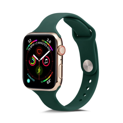 Thin Silicone Replacement Wrist Strap Watchband, For Apple Watch 5/4 44mm & 3/2/1 42mm, For Apple Watch 5/4 40mm & 3/2/1 38mm - DealBuddy