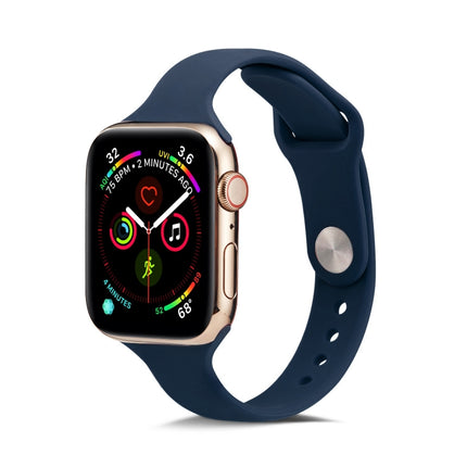 Thin Silicone Replacement Wrist Strap Watchband, For Apple Watch 5/4 44mm & 3/2/1 42mm, For Apple Watch 5/4 40mm & 3/2/1 38mm - DealBuddy