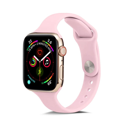 Thin Silicone Replacement Wrist Strap Watchband, For Apple Watch 5/4 40mm & 3/2/1 38mm, For Apple Watch 5/4 44mm & 3/2/1 42mm