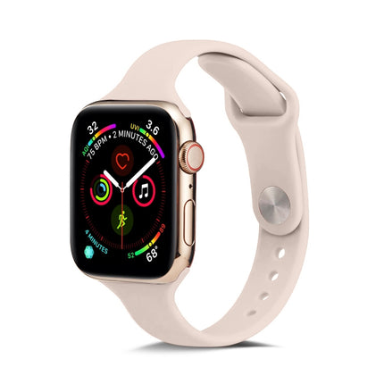 Thin Silicone Replacement Wrist Strap Watchband, For Apple Watch 5/4 44mm & 3/2/1 42mm, For Apple Watch 5/4 40mm & 3/2/1 38mm - DealBuddy