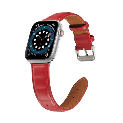 Genuine Leather Watch Band, For Apple Watch Ultra 49mm / Series 8&7 45mm / SE 2&6&SE&5&4 44mm / 3&2&1 42mm, For Apple Watch Series 8&7 41mm / SE 2&6&SE&5&4 40mm / 3&2&1 38mm - DealBuddy