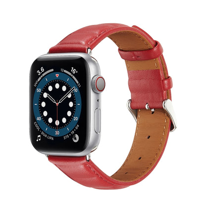 Genuine Leather Watch Band, For Apple Watch Ultra 49mm / Series 8&7 45mm / SE 2&6&SE&5&4 44mm / 3&2&1 42mm, For Apple Watch Series 8&7 41mm / SE 2&6&SE&5&4 40mm / 3&2&1 38mm - DealBuddy