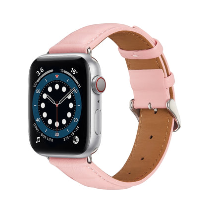 Genuine Leather Watch Band, For Apple Watch Ultra 49mm / Series 8&7 45mm / SE 2&6&SE&5&4 44mm / 3&2&1 42mm, For Apple Watch Series 8&7 41mm / SE 2&6&SE&5&4 40mm / 3&2&1 38mm - DealBuddy