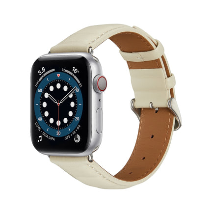 Genuine Leather Watch Band, For Apple Watch Ultra 49mm / Series 8&7 45mm / SE 2&6&SE&5&4 44mm / 3&2&1 42mm, For Apple Watch Series 8&7 41mm / SE 2&6&SE&5&4 40mm / 3&2&1 38mm - DealBuddy