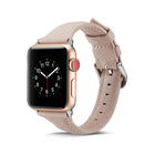 Thin Leather Replacement Wrist Strap Watchband, For Apple Watch 5/4 44mm & 3/2/1 42mm, For Apple Watch 5/4 40mm & 3/2/1 38mm - DealBuddy
