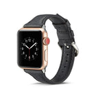 Thin Leather Replacement Wrist Strap Watchband, For Apple Watch 5/4 44mm & 3/2/1 42mm, For Apple Watch 5/4 40mm & 3/2/1 38mm - DealBuddy