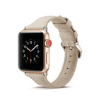 Thin Leather Replacement Wrist Strap Watchband, For Apple Watch 5/4 44mm & 3/2/1 42mm, For Apple Watch 5/4 40mm & 3/2/1 38mm - DealBuddy