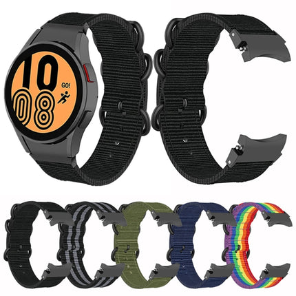 For Samsung Galaxy Watch4 / Watch4 Classic / Watch5 / Watch5 Pro Nylon Three-ring Watch Band - DealBuddy