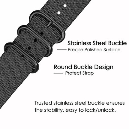 For Samsung Galaxy Watch4 / Watch4 Classic / Watch5 / Watch5 Pro Nylon Three-ring Watch Band - DealBuddy