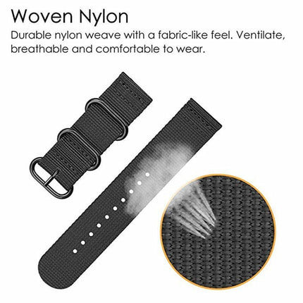 For Samsung Galaxy Watch4 / Watch4 Classic / Watch5 / Watch5 Pro Nylon Three-ring Watch Band - DealBuddy
