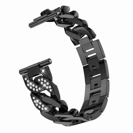 Row Diamonds Denim Chain Watch Band