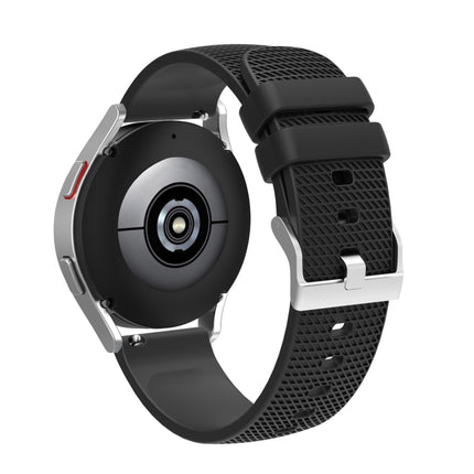 20mm Pockmarked Silver Buckle Silicone Watch Band, For Samsung Galaxy Watch5 40mm/44mm / Watch5 Pro - DealBuddy