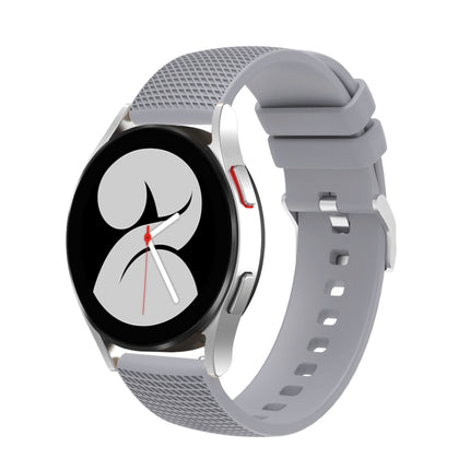 20mm Pockmarked Silver Buckle Silicone Watch Band, For Samsung Galaxy Watch5 40mm/44mm / Watch5 Pro - DealBuddy