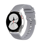 20mm Pockmarked Silver Buckle Silicone Watch Band, For Samsung Galaxy Watch5 40mm/44mm / Watch5 Pro - DealBuddy