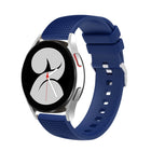 20mm Pockmarked Silver Buckle Silicone Watch Band