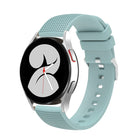 20mm Pockmarked Silver Buckle Silicone Watch Band
