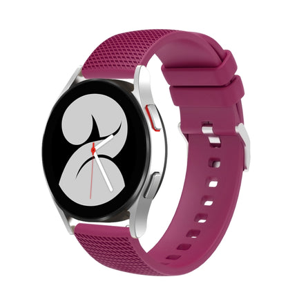 20mm Pockmarked Silver Buckle Silicone Watch Band, For Samsung Galaxy Watch5 40mm/44mm / Watch5 Pro - DealBuddy
