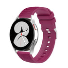 20mm Pockmarked Silver Buckle Silicone Watch Band, For Samsung Galaxy Watch5 40mm/44mm / Watch5 Pro - DealBuddy